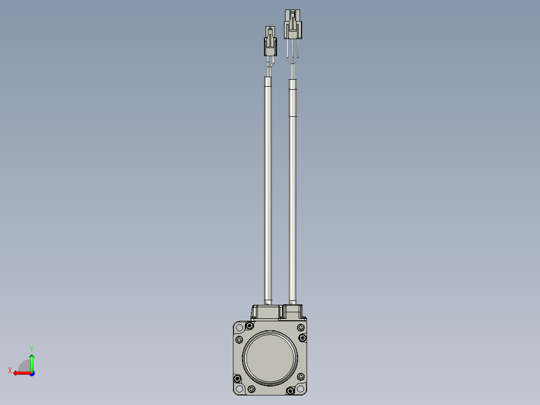 X2MH040A-B2LN54禾川伺服电机模型400W后视图