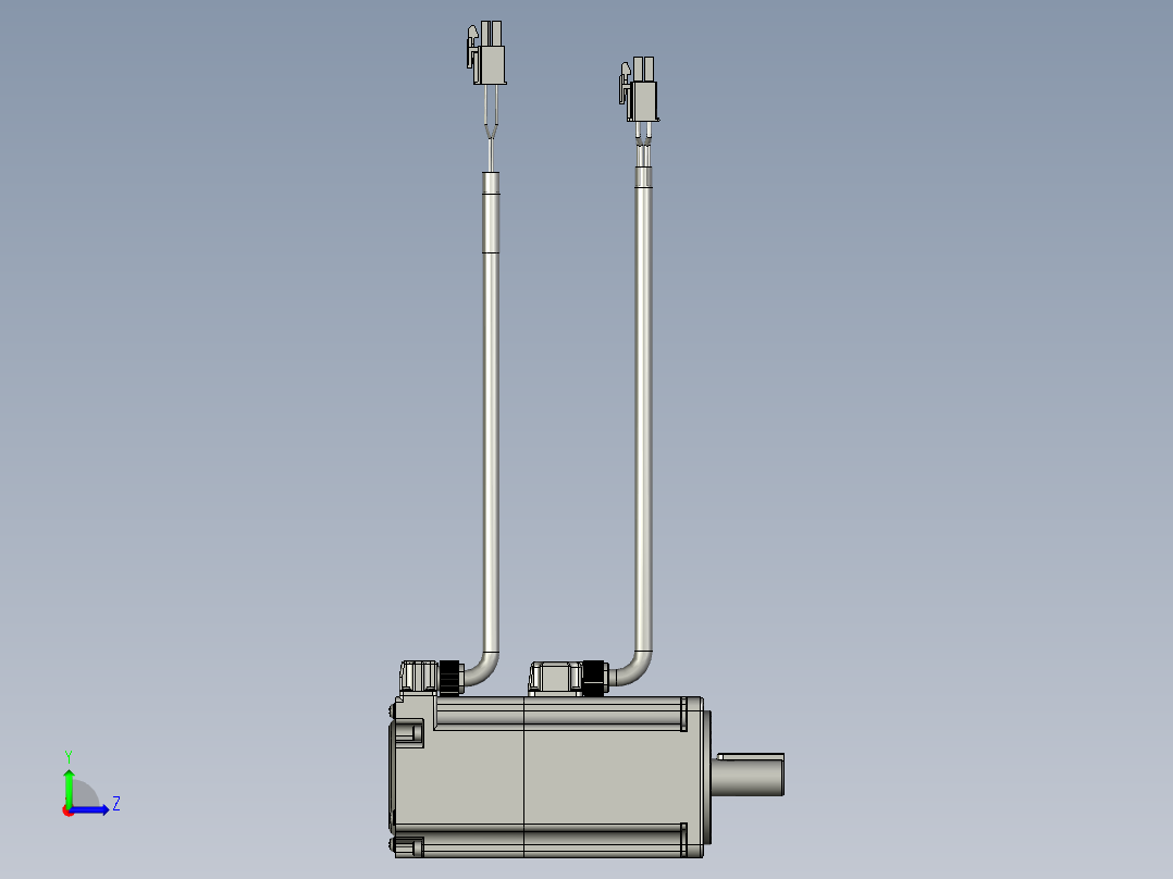 X2MH040A-B2LN54禾川伺服电机模型400W左视图
