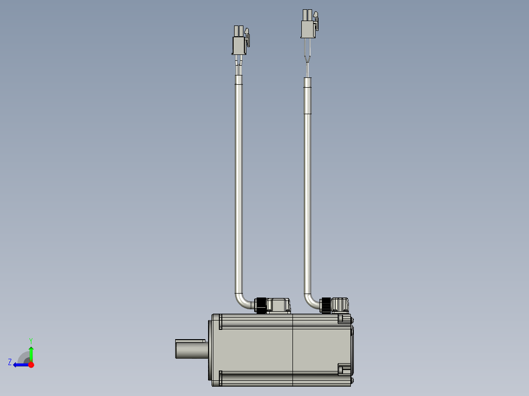 X2MH040A-B2LN54禾川伺服电机模型400W右视图