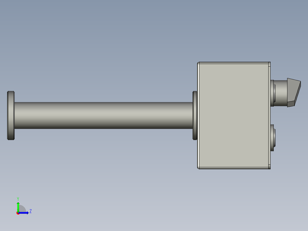 YWP200K4-09-09-00按钮盒组件(裁断贴胶)左视图