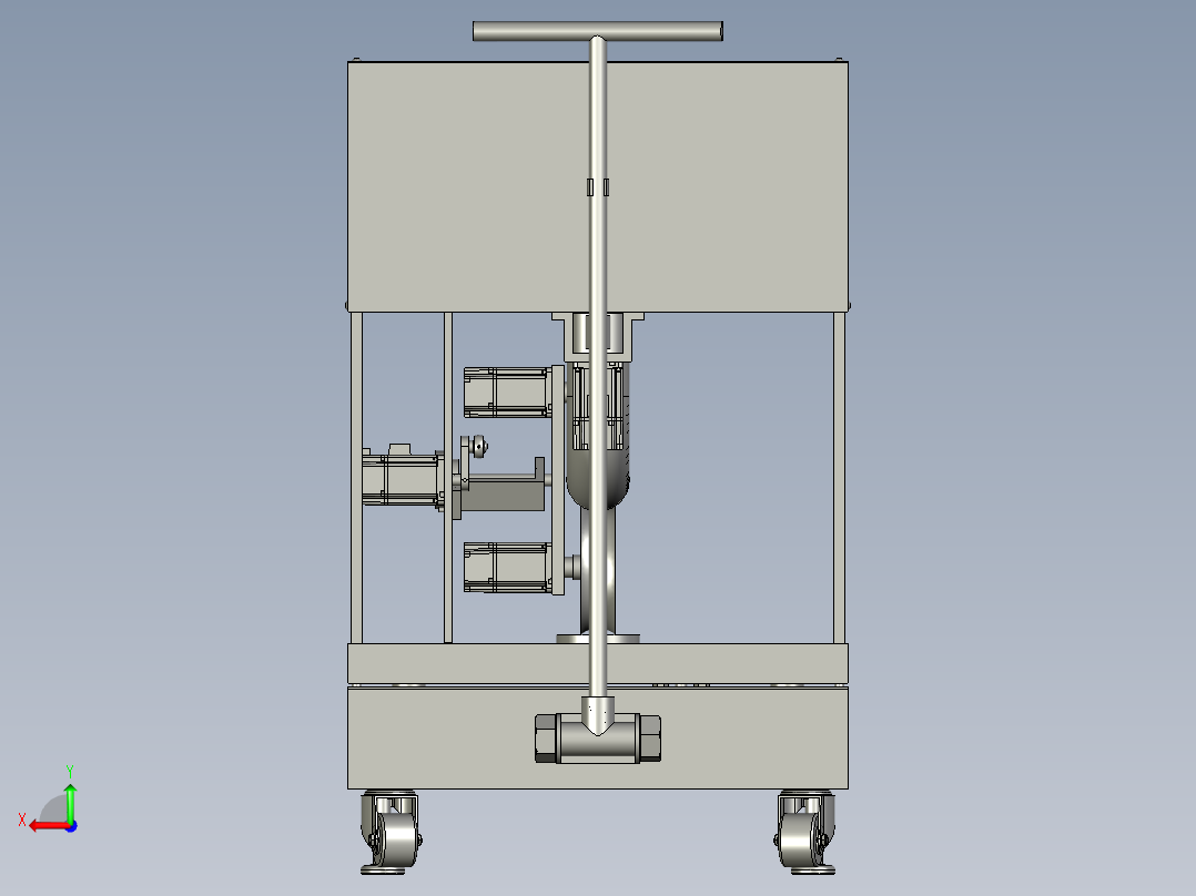 自动抛喂发球机训练器后视图