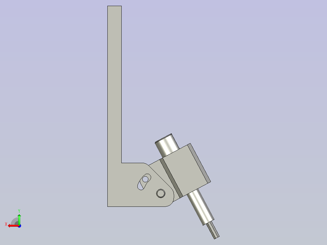探头角度调节组件后视图