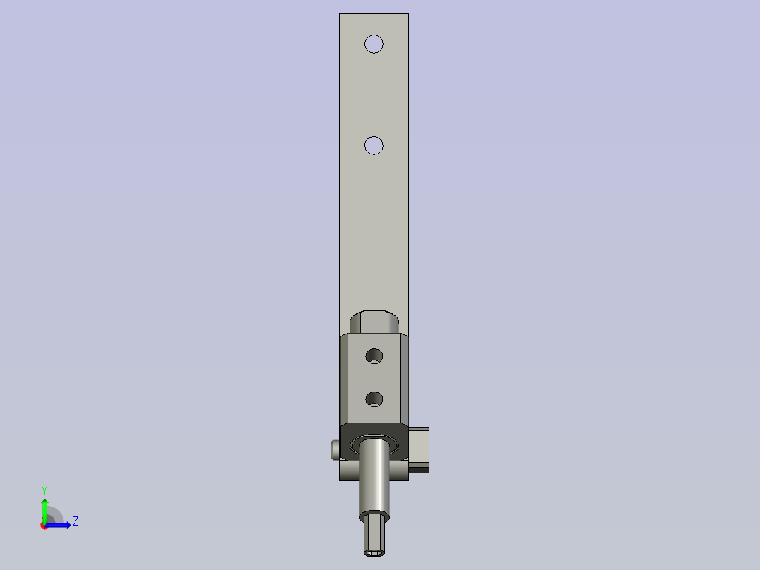 探头角度调节组件左视图