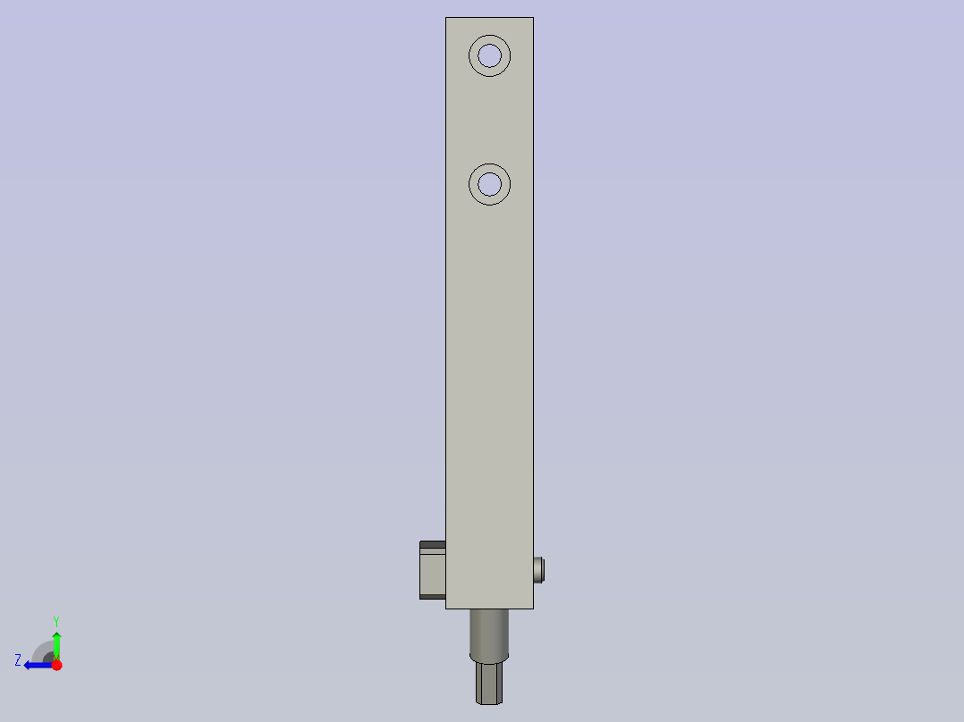 探头角度调节组件右视图