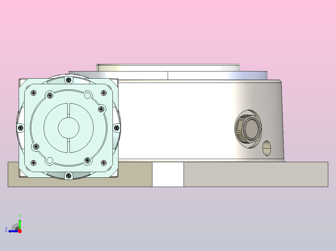 中空旋转台YH90HP右视图