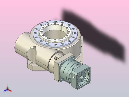 中空旋转台YH90HP正等轴测缩略图
