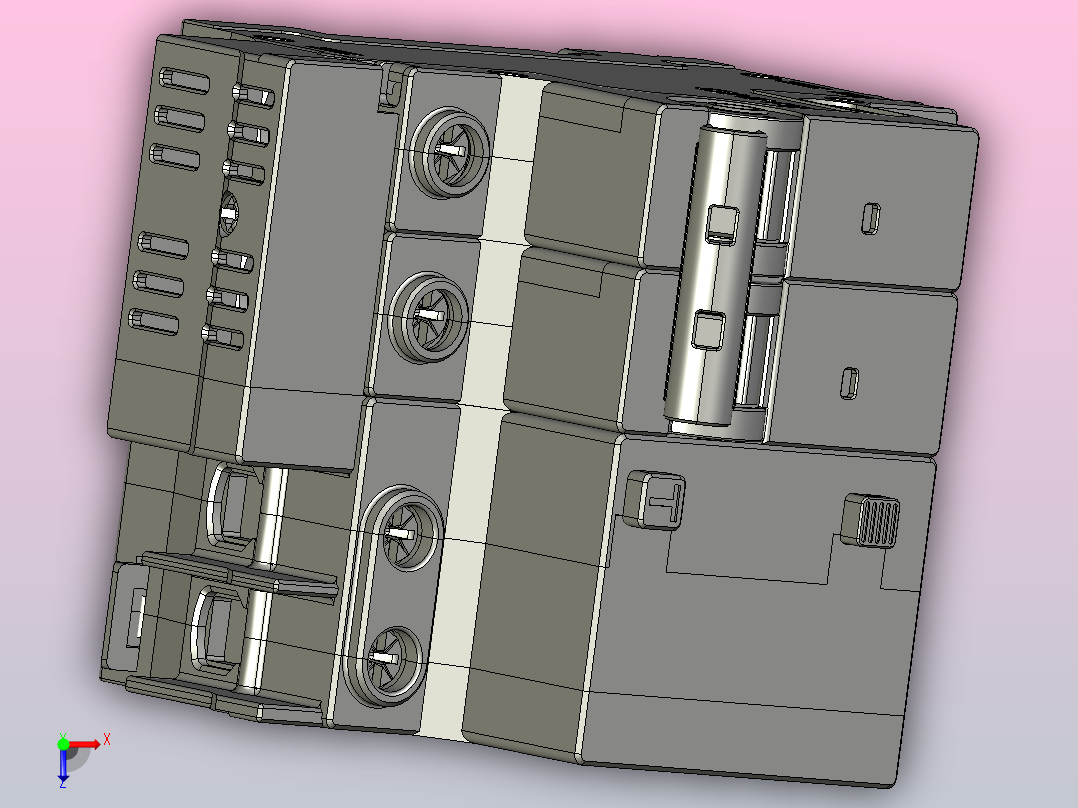 NXBFLE-63&amp;2P剩余电流动作断路器三维模型202307俯视图