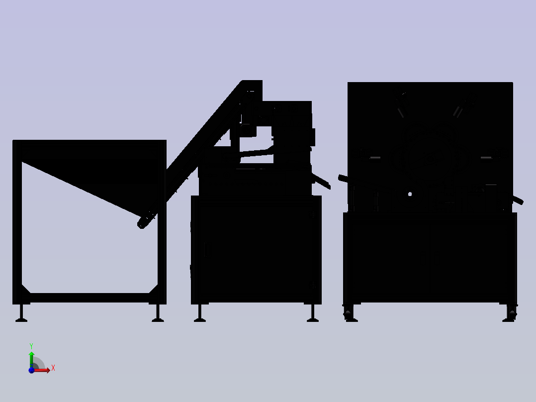 18650排壳CCD检测机前视图