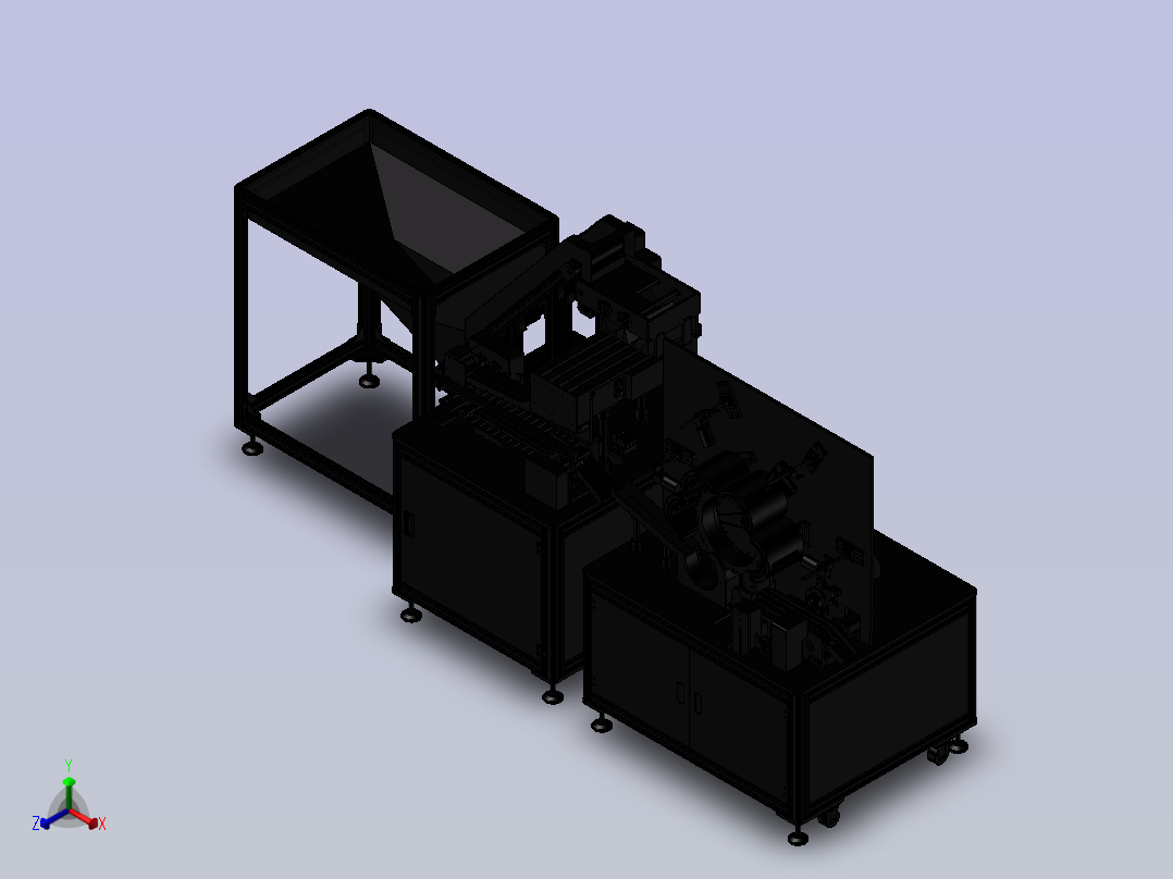 18650排壳CCD检测机正等轴测图