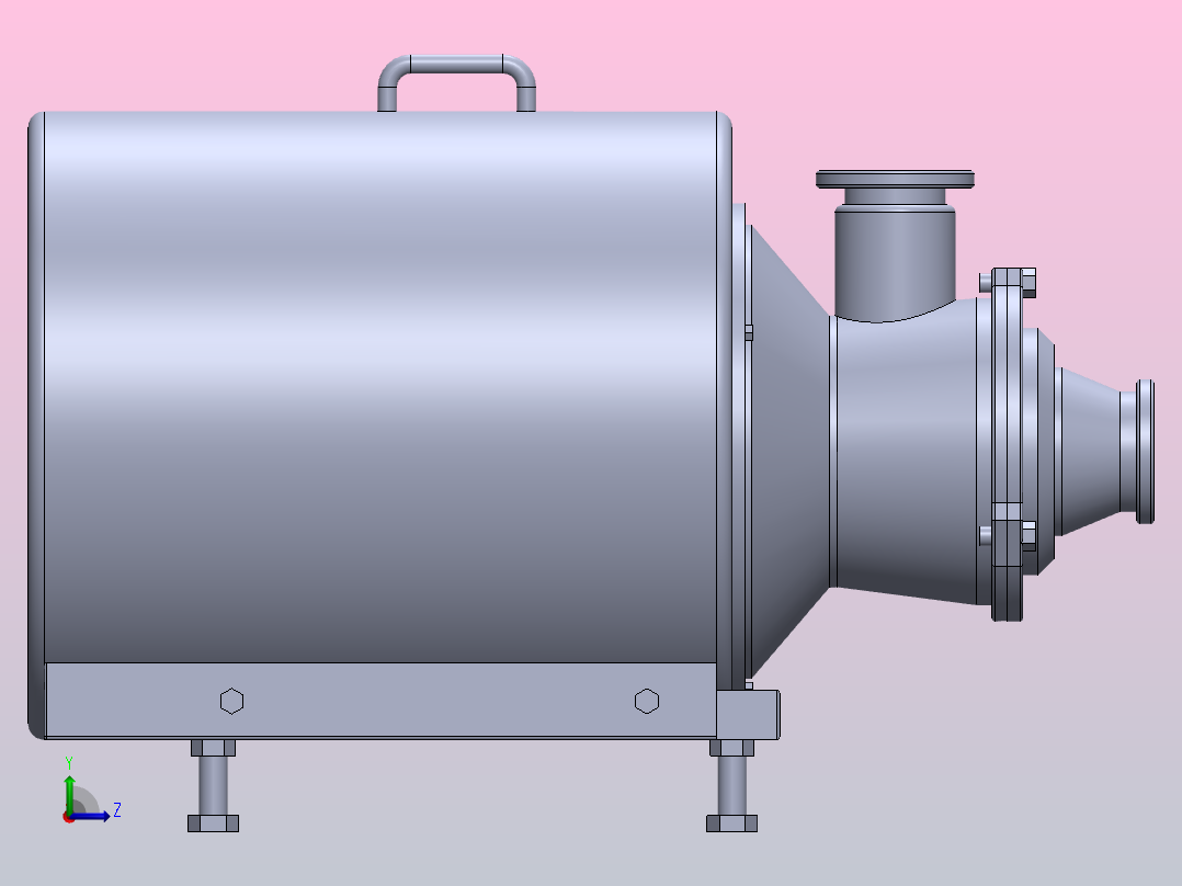 SFZB-2020卫生型自吸泵[SFZB-2020-7.5 A(ISO卡箍)]左视图