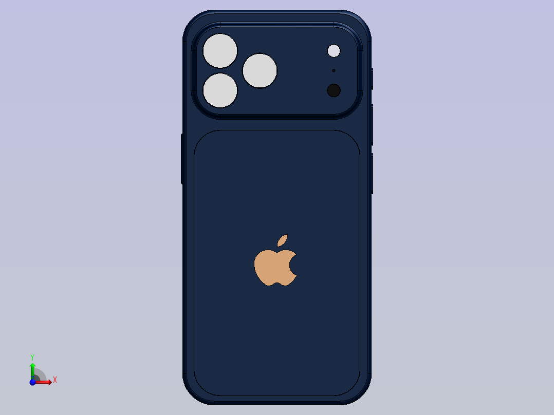 苹果17手机模型iPhone 17promax前视图