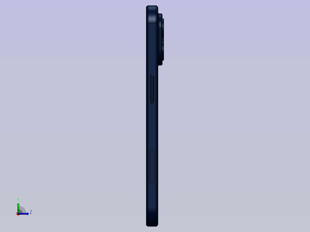 苹果17手机模型iPhone 17promax左视图