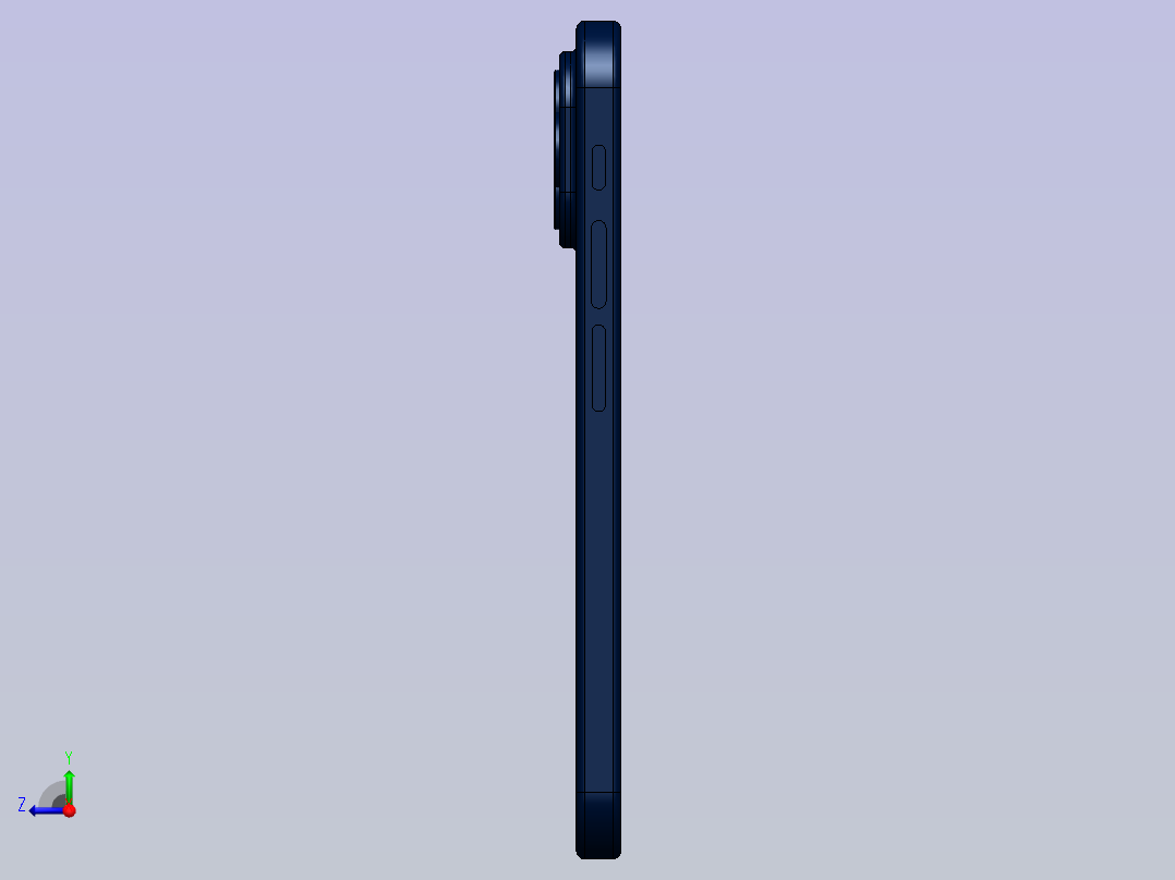 苹果17手机模型iPhone 17promax右视图