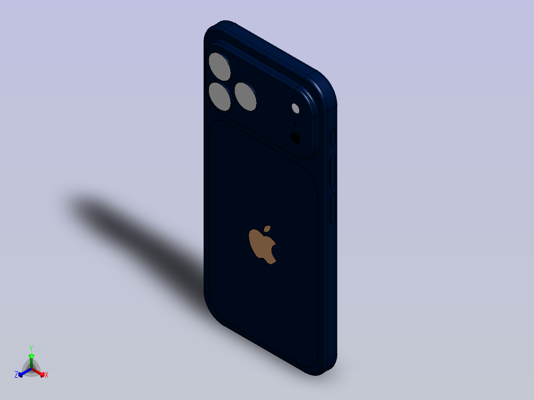 苹果17手机模型iPhone 17promax正等轴测图