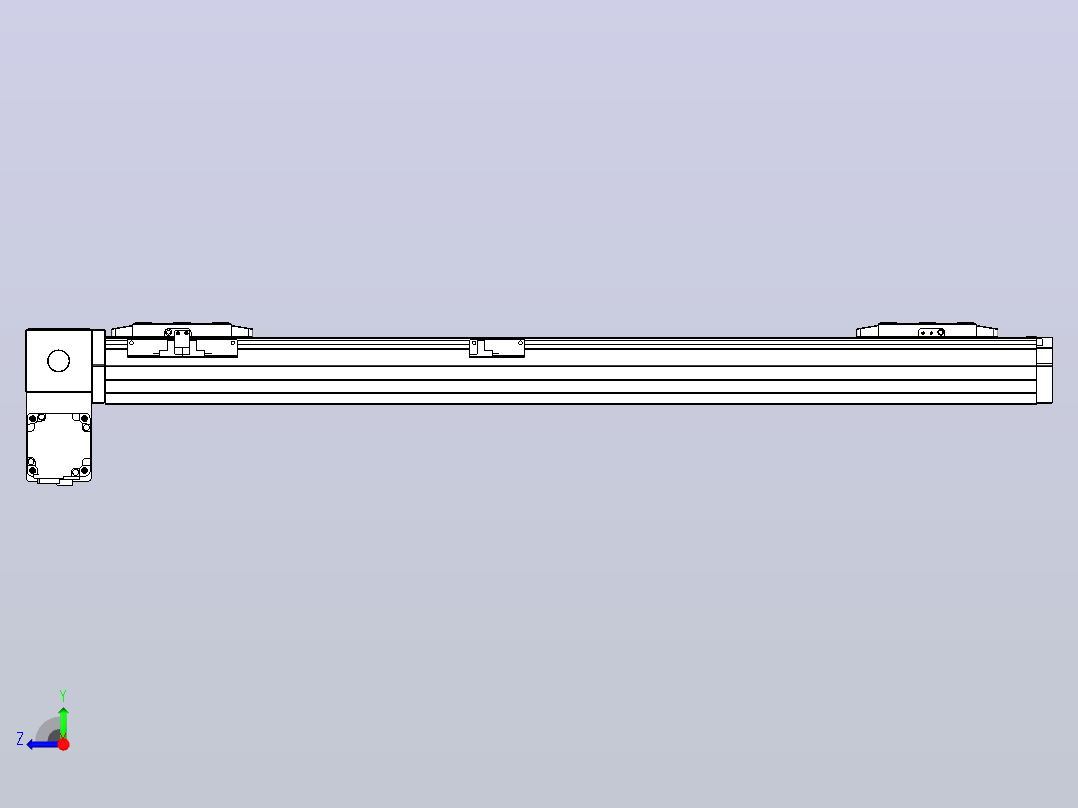 皮带直线轴双滑块型TPA-GCBS-80-P60-L275-LP-M20-N3右视图