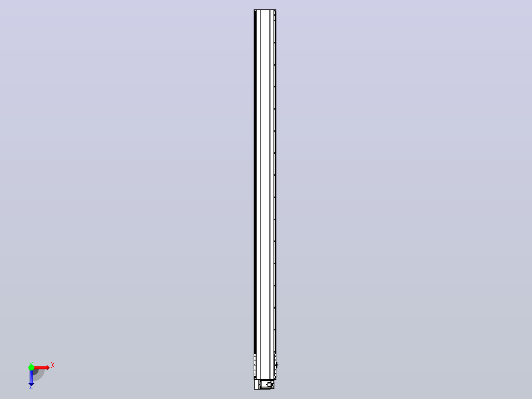 皮带直线轴半封闭可选导轨TPA-HNB-202D-140-L3000-LU-C-P75-N3俯视图