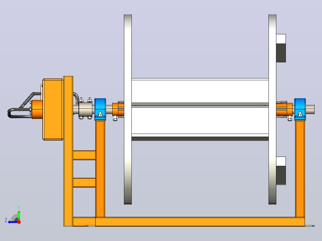 电缆卷绕机cable-winder-and-similar-1832-模型格式为 igs右视图