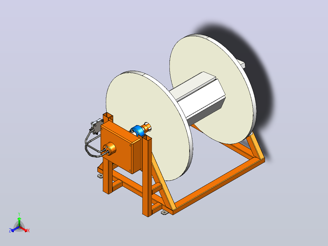 电缆卷绕机cable-winder-and-similar-1832-模型格式为 igs正等轴测图