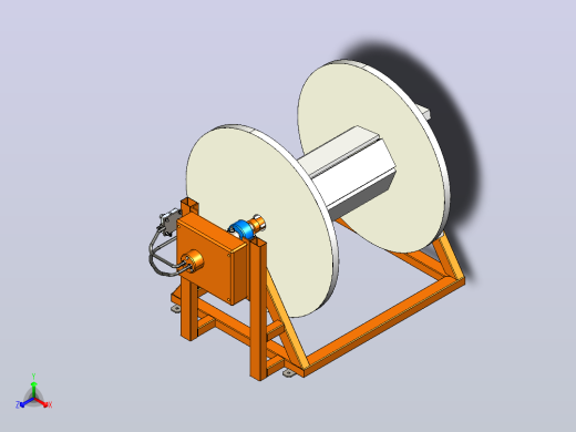 电缆卷绕机cable-winder-and-similar-1832-模型格式为 igs正等轴测缩略图