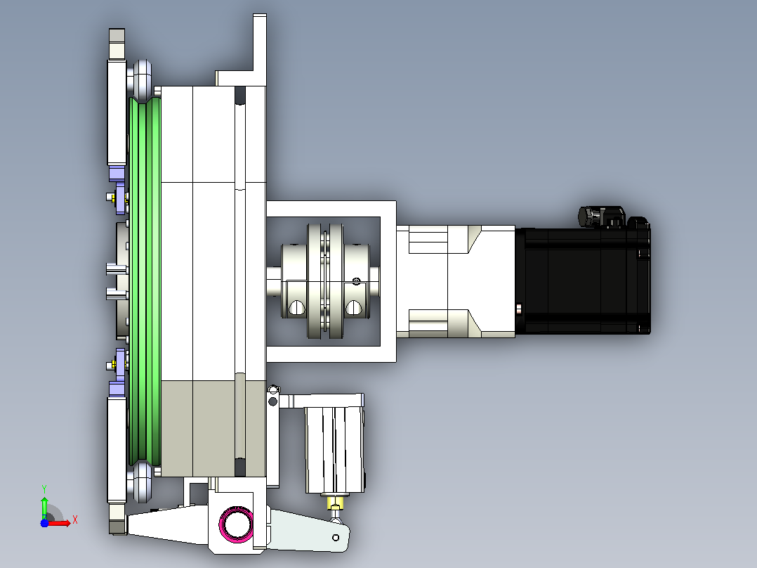 环形导轨椭圆链条T23-Y255线体前视图