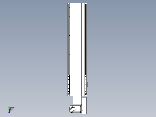 皮带直线轴半封闭可选导轨TPA-HNB-202D-140-L650-MR-Y-P75-N3俯视缩略图