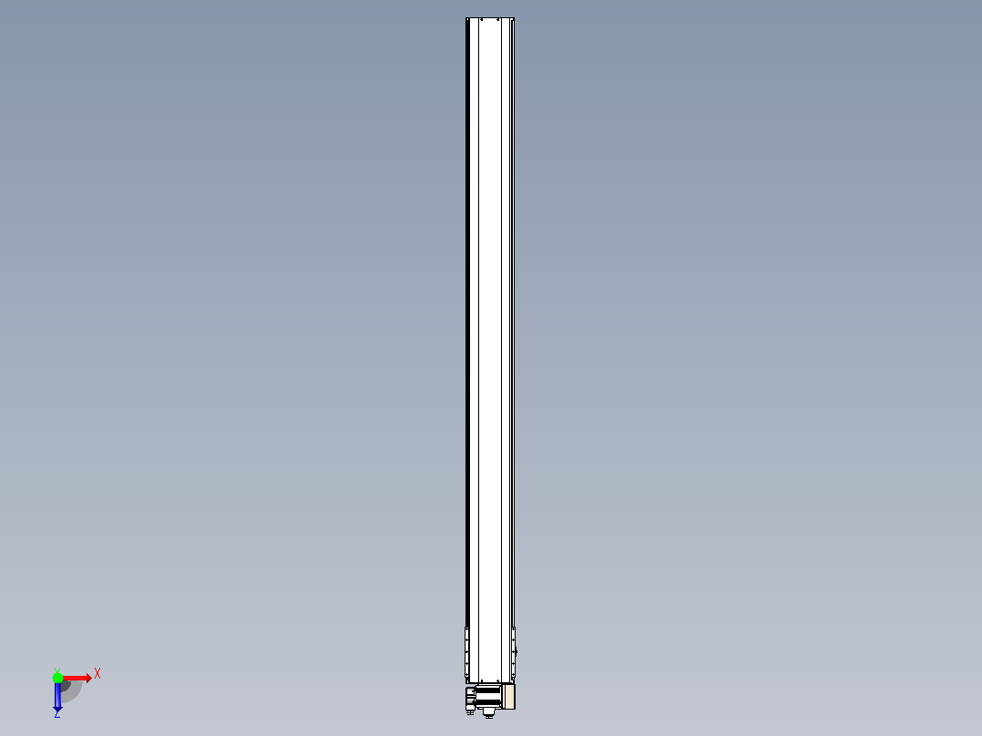 皮带直线轴半封闭可选导轨TPA-HNB-220D-176-L2650-RU-Y-P1K-N3俯视图