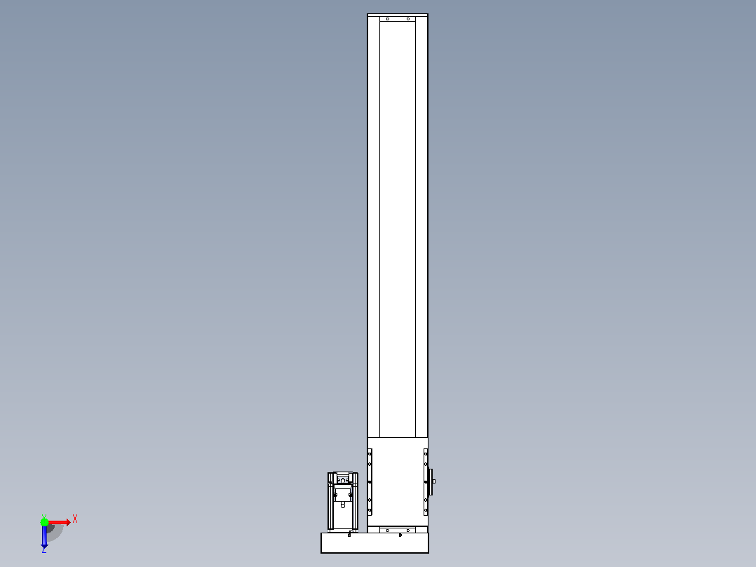 滚珠丝杠直线轴带导轨全封闭TPA-HCR-120D-1610C-L800-ML-Y-P40-N3俯视图