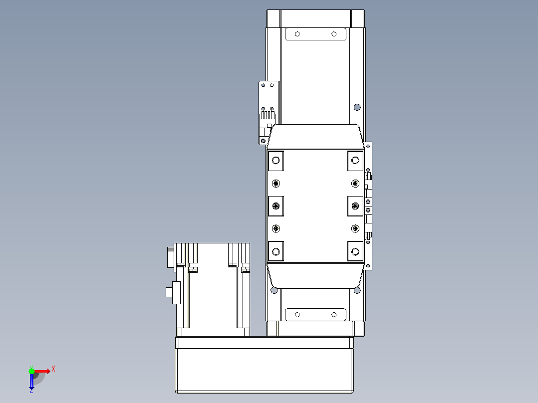 滚珠丝杠直线轴内置导轨TPA-GCR-80-1610C-L50-MR-M20-N3俯视图