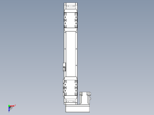 滚珠丝杠线性轴TPA-GCRS-80-1610C-L100-ML-M20-N3俯视缩略图