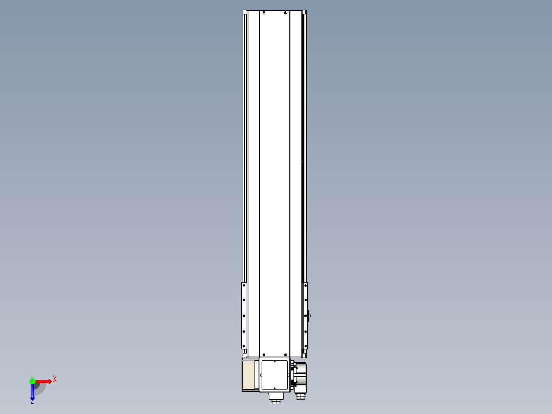 皮带直线轴半封闭可选导轨TPA-HNB-220D-176-L800-LP-C-P1K-N3俯视图