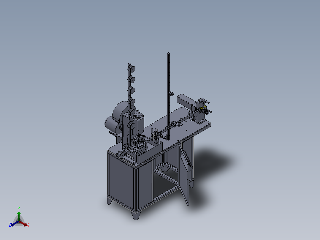 拉链设备-3#定寸机（sw16可编辑+工程图）