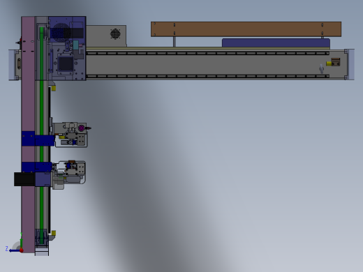 五轴注塑机械手 K367 SW模型 PROE模型 UG模型 catia模型右视缩略图