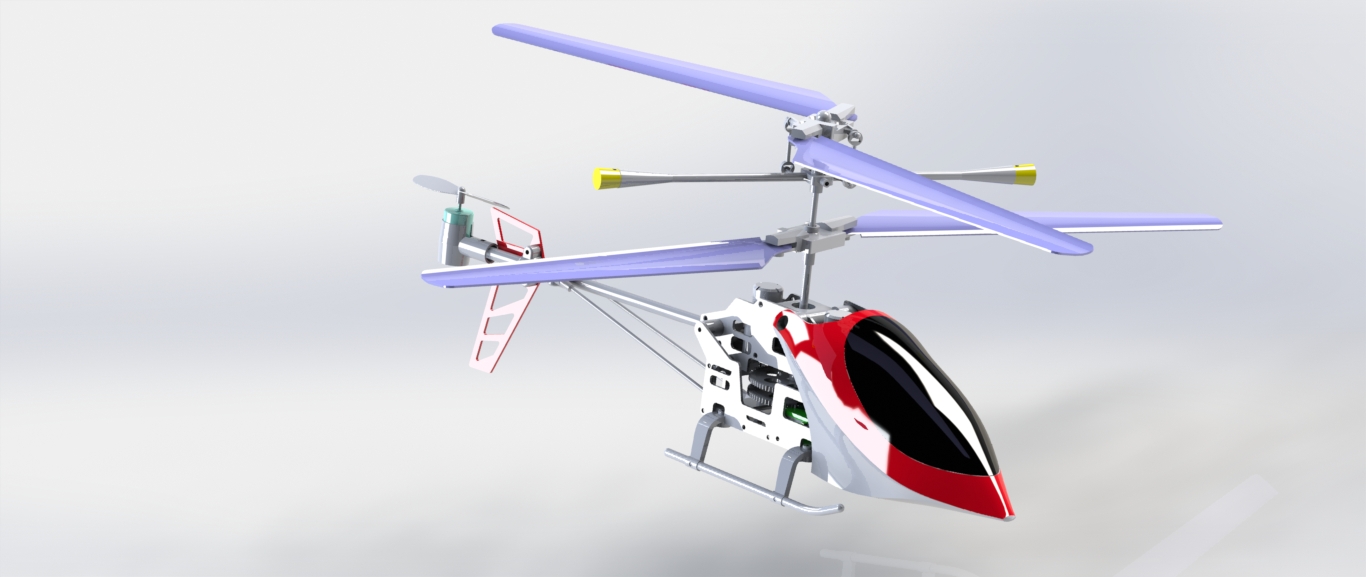 RC Helicopter小飞机航模3D图纸 Solidwokrs设计