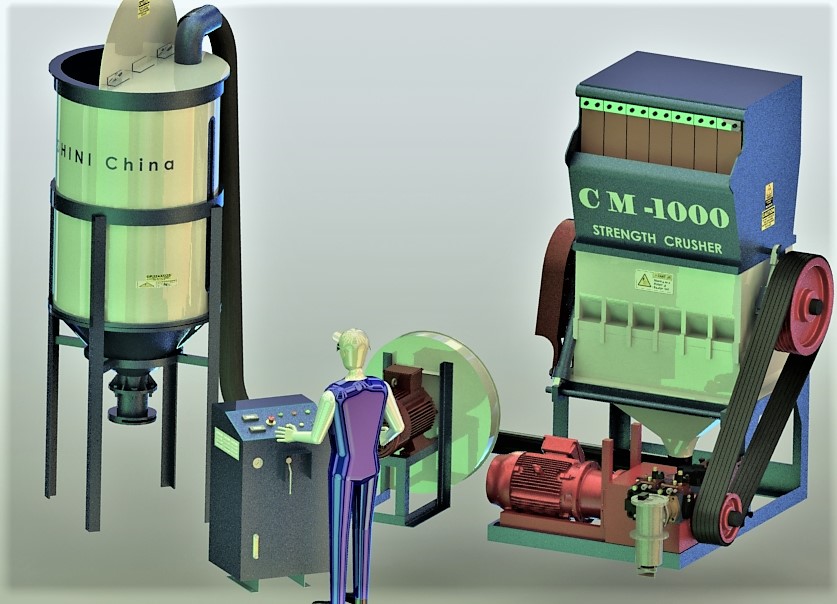 塑料破碎机（重型）【彩红网3D模型-caired.com】