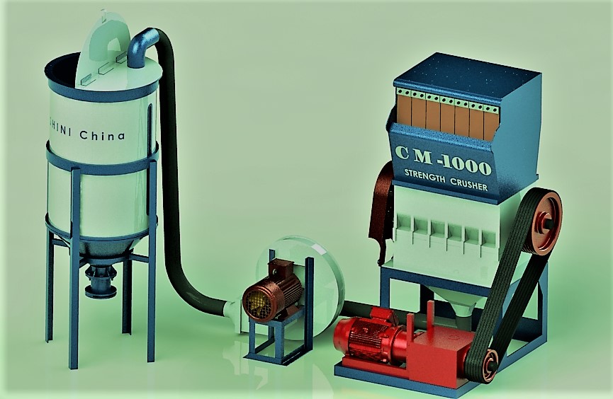 塑料破碎机（重型）【彩红网3D模型-caired.com】