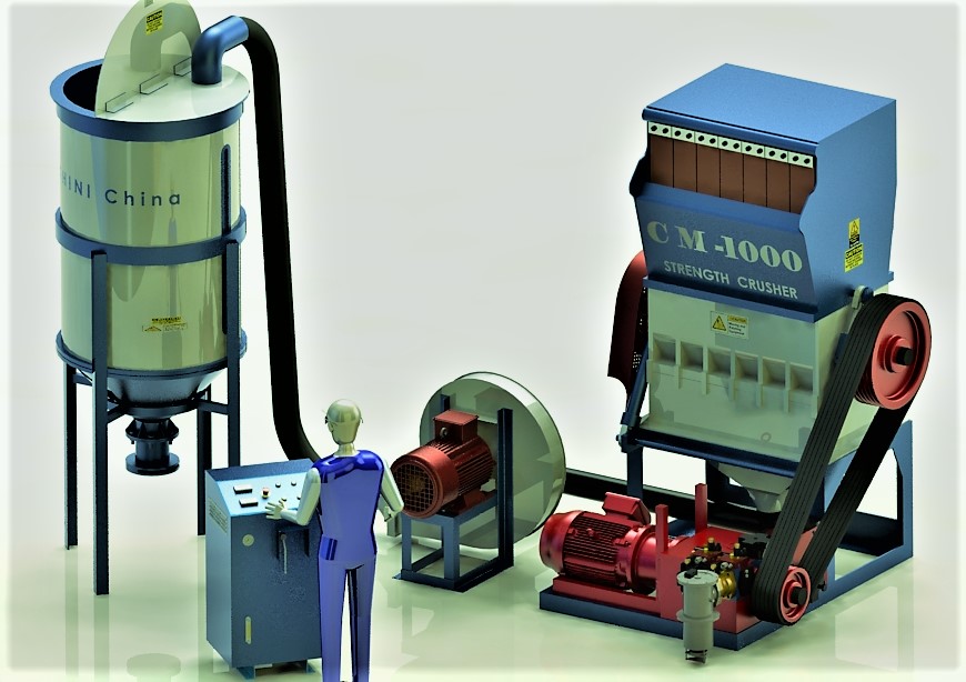 塑料破碎机（重型）【彩红网3D模型-caired.com】