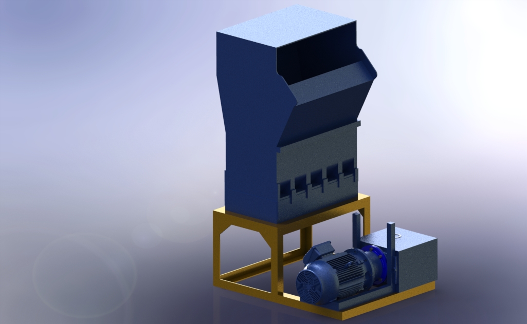 塑料破碎机（重型）【彩红网3D模型-caired.com】