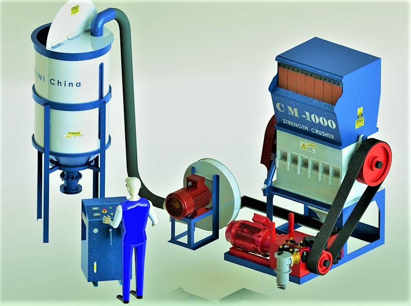 塑料破碎机（重型）【彩红网3D模型-caired.com】