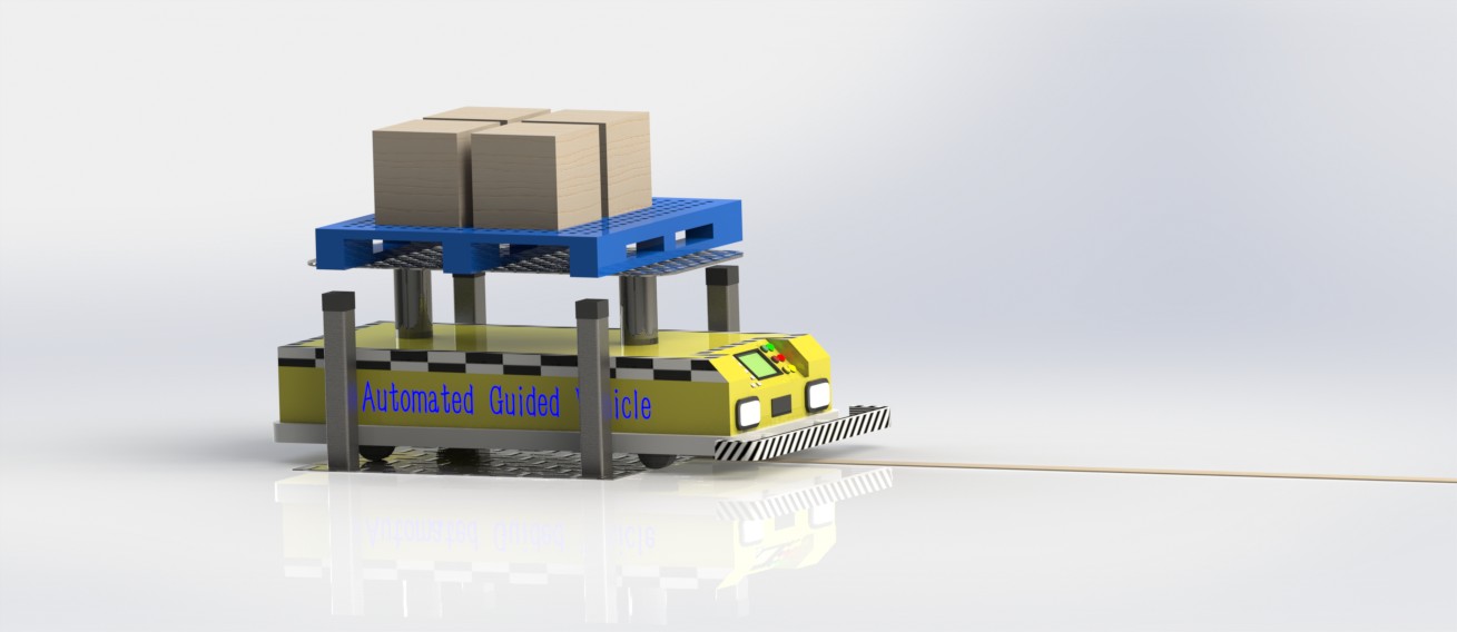 12套 AGV自动导引运输车打包下载SW含特征