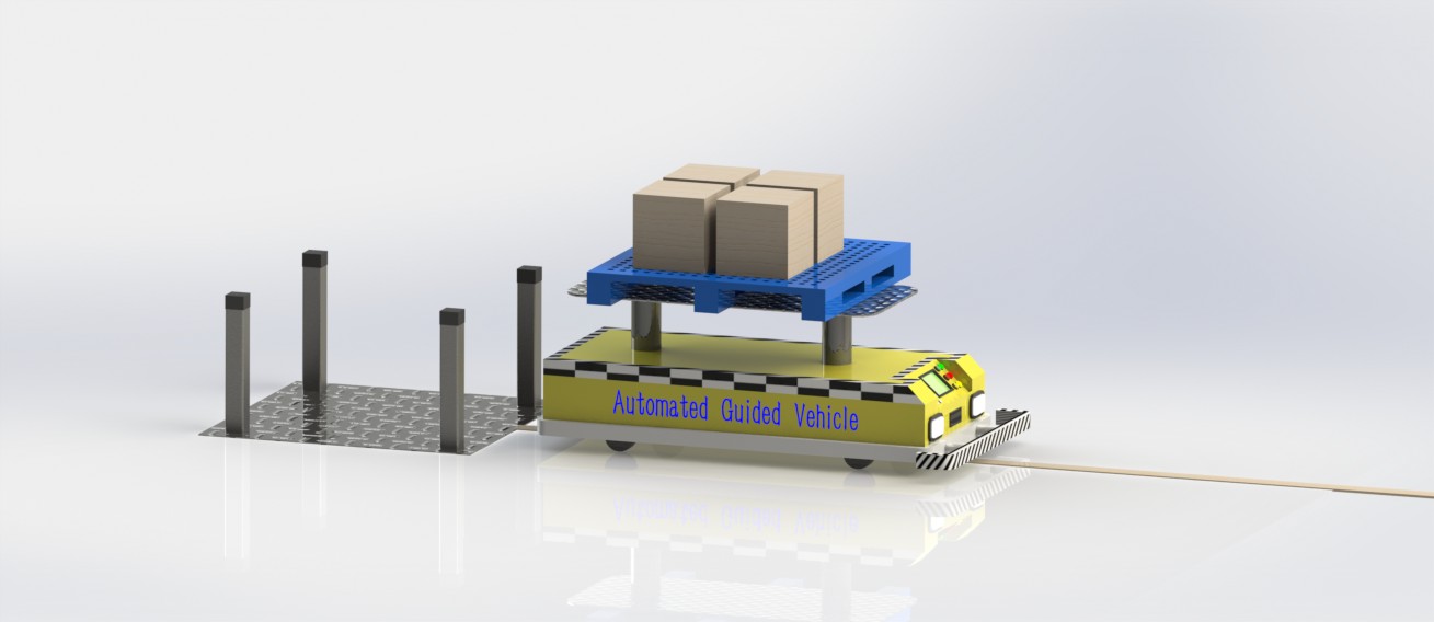 12套 AGV自动导引运输车打包下载SW含特征