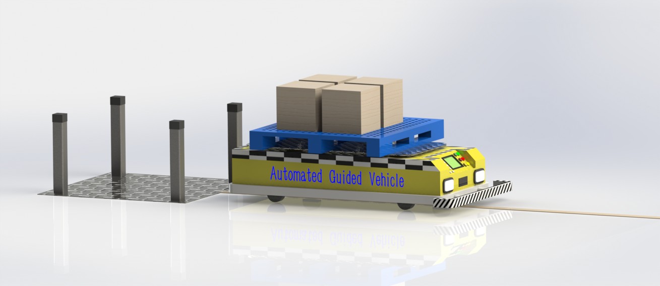 12套 AGV自动导引运输车打包下载SW含特征