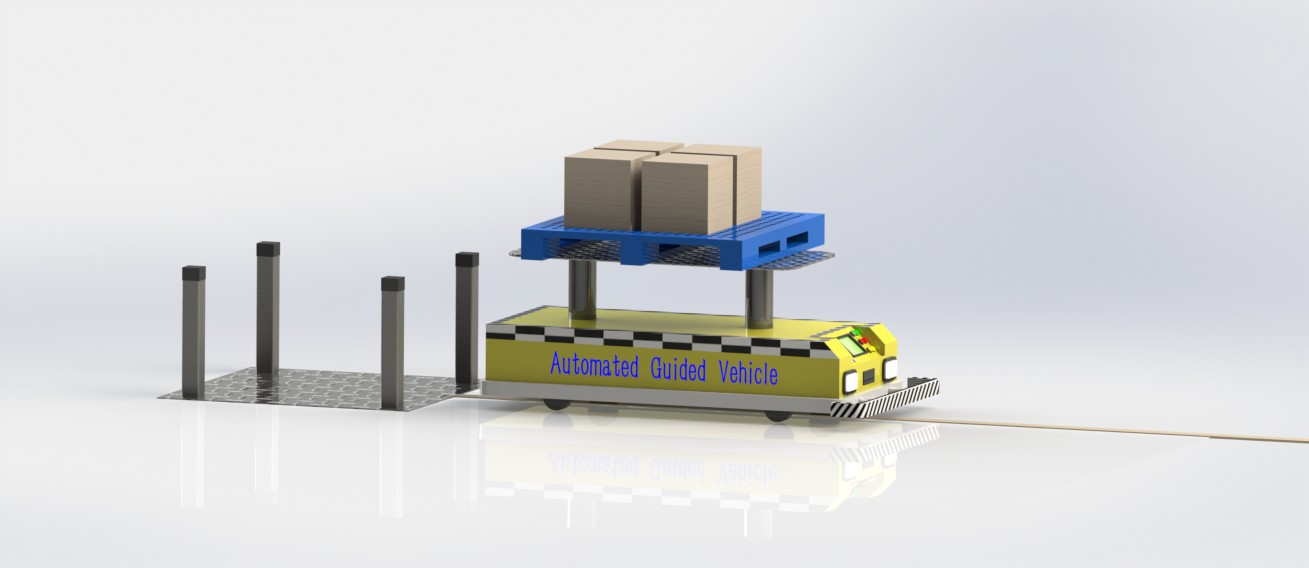 12套 AGV自动导引运输车打包下载SW含特征