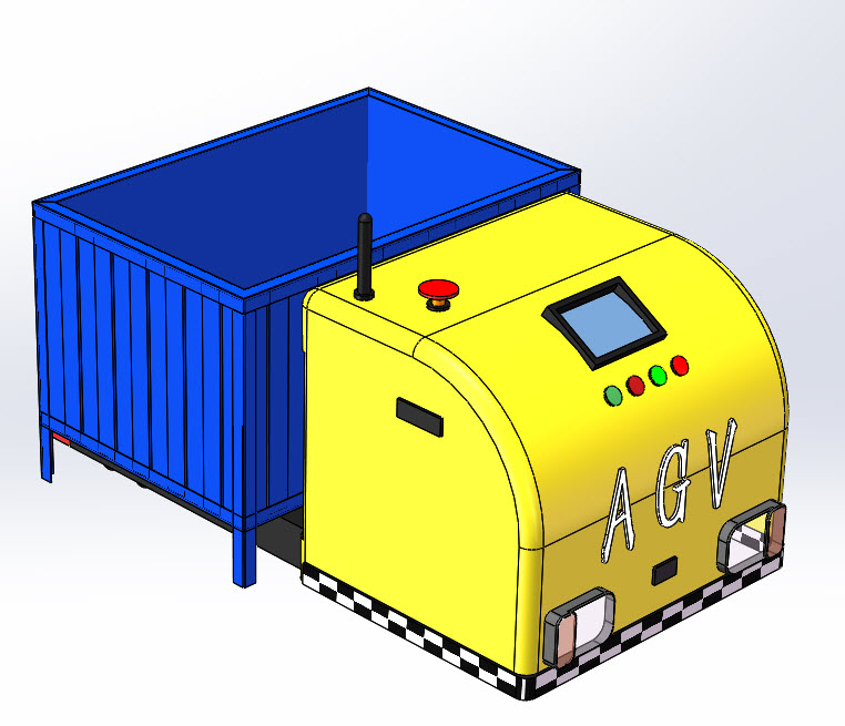 12套 AGV自动导引运输车打包下载SW含特征
