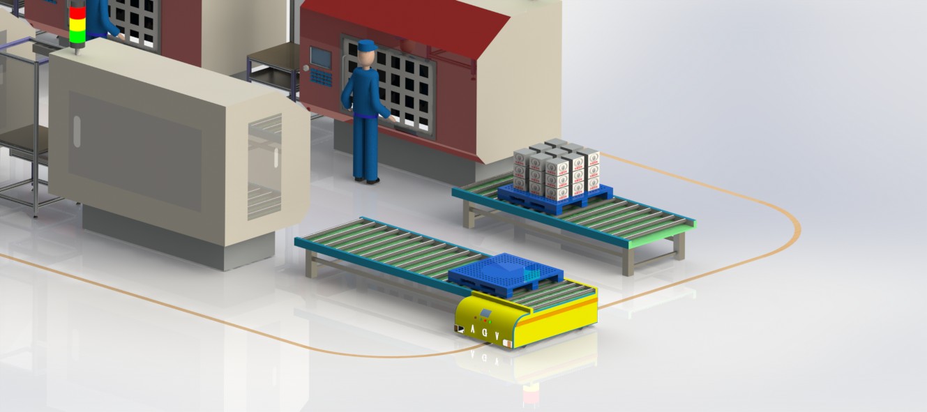 12套 AGV自动导引运输车打包下载SW含特征