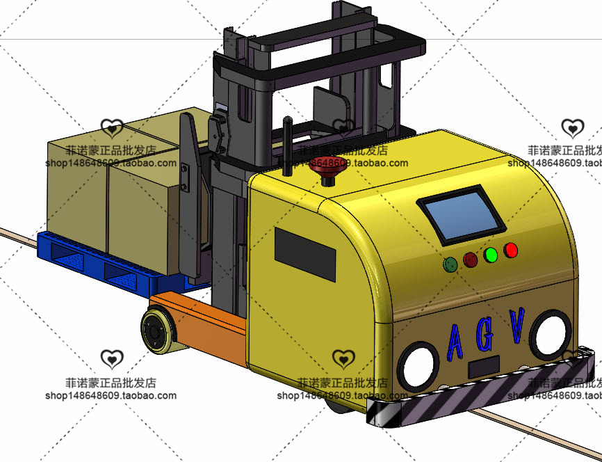 12套 AGV自动导引运输车打包下载SW含特征