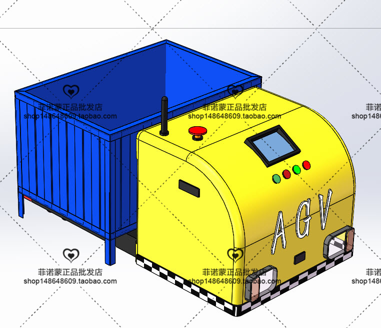 12套 AGV自动导引运输车打包下载SW含特征