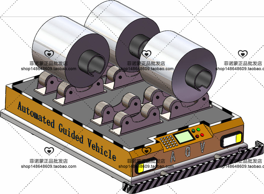 12套 AGV自动导引运输车打包下载SW含特征