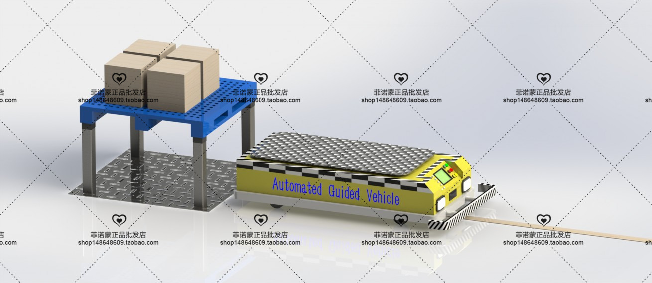 12套 AGV自动导引运输车打包下载SW含特征