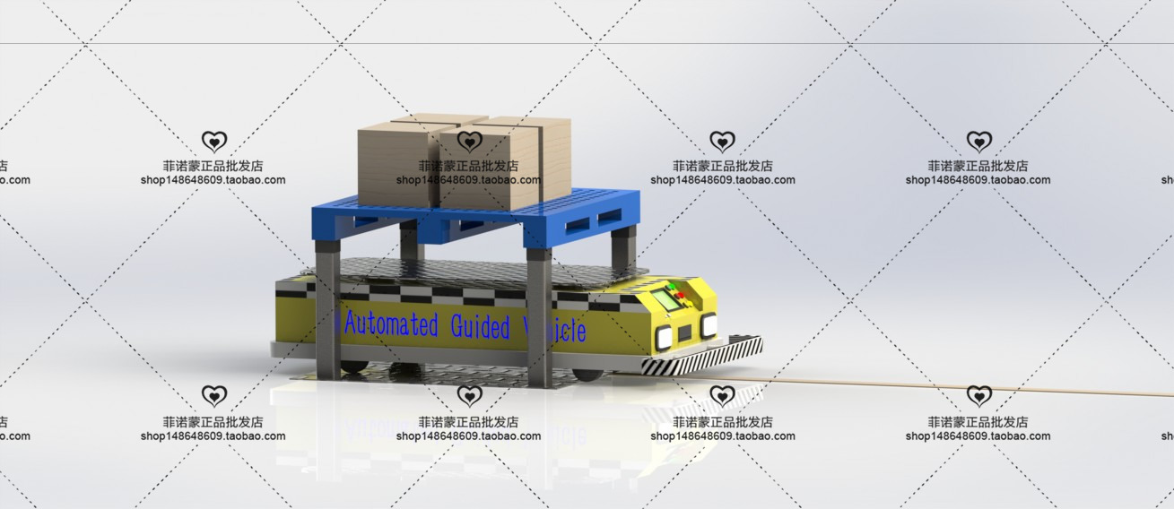 12套 AGV自动导引运输车打包下载SW含特征