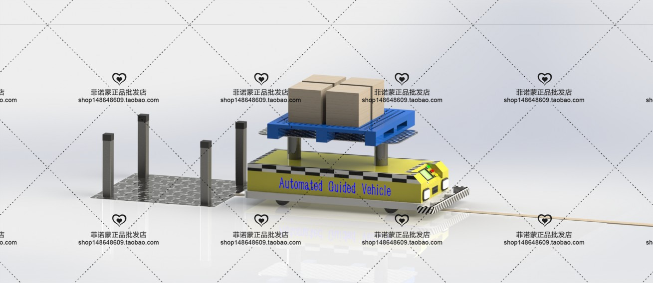 12套 AGV自动导引运输车打包下载SW含特征